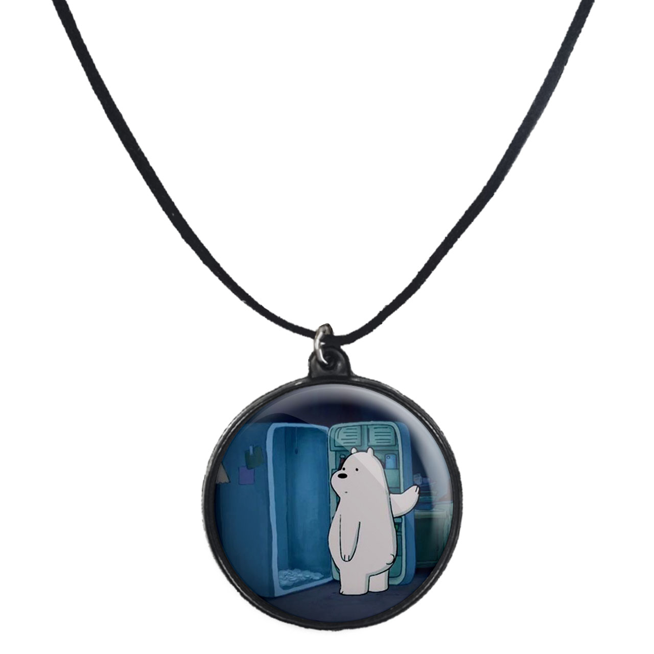 گردنبند پرمانه طرح خرس‌های کله‌فندقی کد pmb.10195 مدل دو طرفه