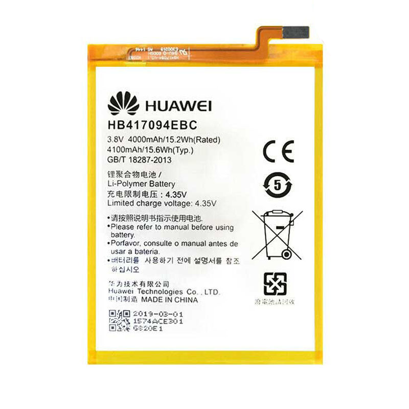 باتری موبایل مدل HB417094EBC ظرفیت 4000 میلی آمپر ساعت مناسب برای گوشی موبایل هوآوی Mate 7