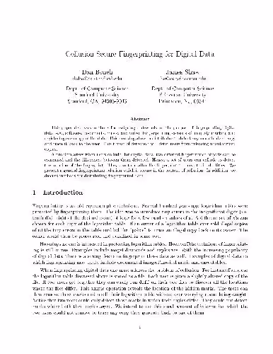 خرید و دانلود نسخه کامل کتاب Collusion-Secure Fingerprinting for Digital Data