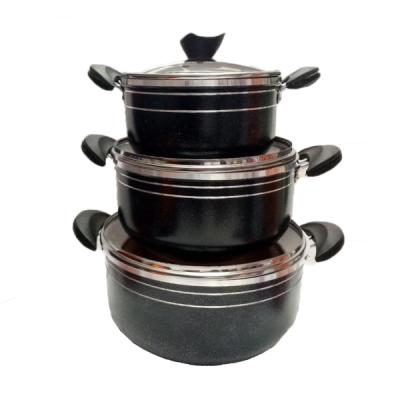 سرویس قابلمه 6 پارچه مدل داخل ساده دو خطه