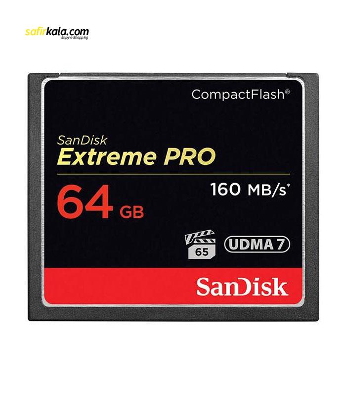 کارت حافظه CompactFlash سن دیسک مدل Extreme Pro سرعت 1067X 160MBps ظرفیت 64 گیگابایت