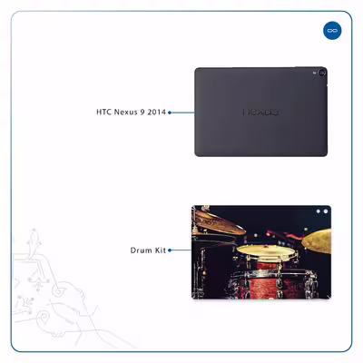 برچسب پوششی ماهوت مدل Drum Kit مناسب برای تبلت اچ تی سی Nexus 9 2014