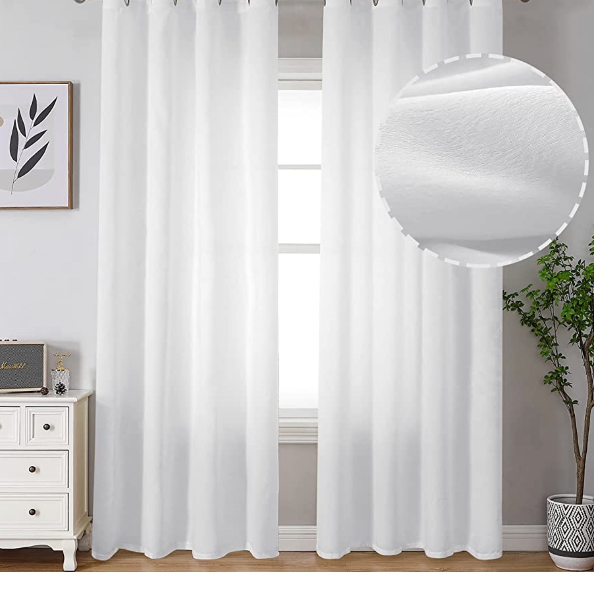 پرده حریر ساده ترک درجه یک پانچ شده رنگ سفید