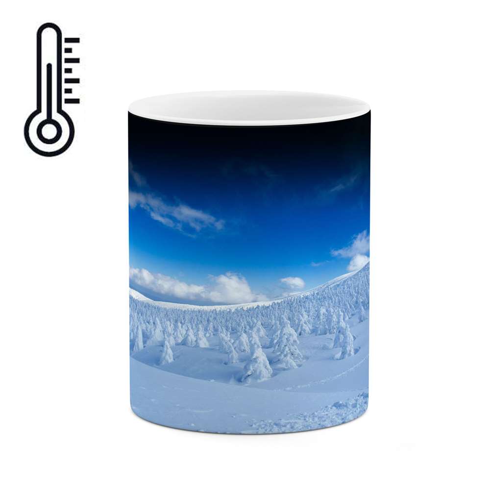 ماگ حرارتی کاکتی طرح منظره برفی مدل mgh14991