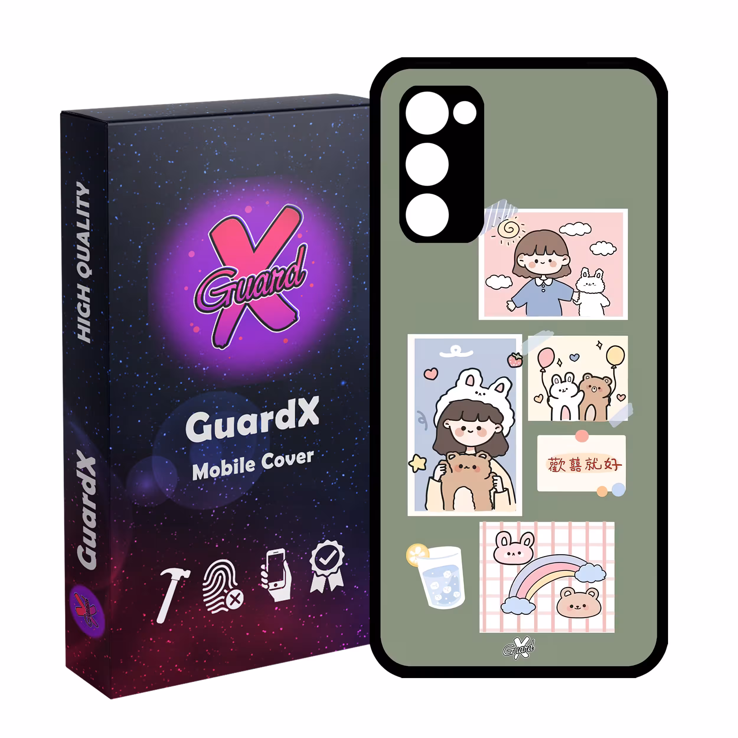 کاور گارد ایکس طرح Girl مدل Glass10514 مناسب برای گوشی موبایل سامسونگ Galaxy S20 FE
