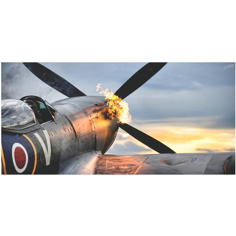 تابلو شاسی مدل جت جنگی در آتش | دنیای قاب