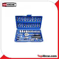 مجموعه 46 عددی آچار و سری بکس باس  (ارسال توسط تیپاکس و پس کرایه است)