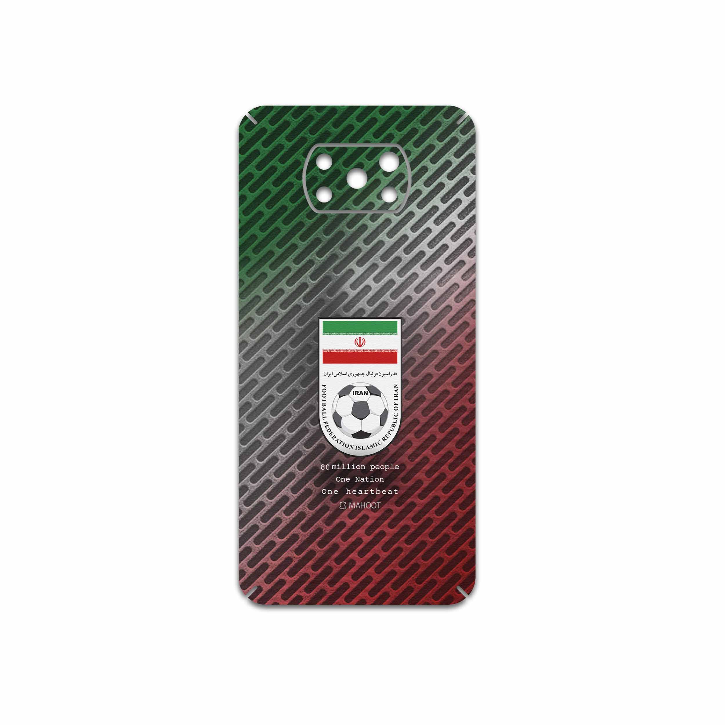 برچسب پوششی ماهوت مدل Iran-National-Football-Team مناسب برای گوشی موبایل شیائومی Poco X3 Pro