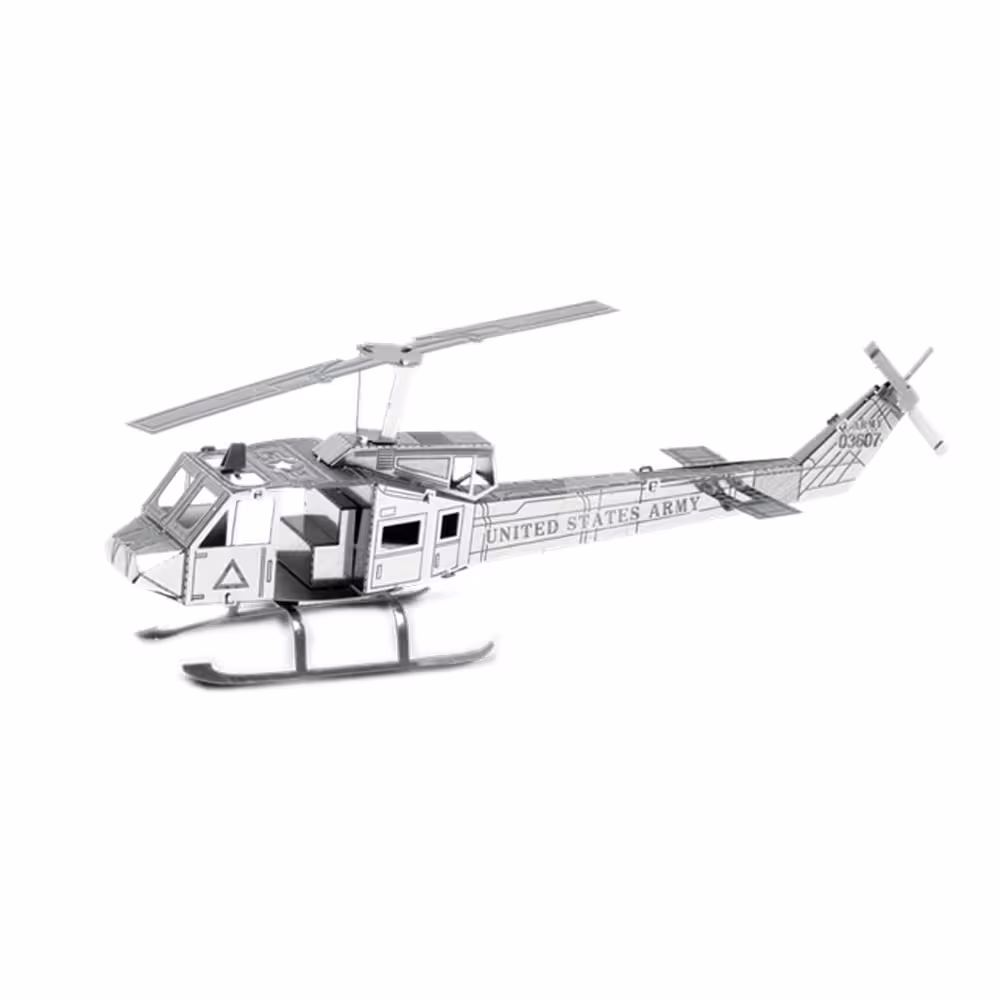 پازل فلزی سه بعدی - مدل BMK HUEY HELICOPTR