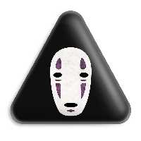 پیکسل خندالو طرح کائوناشی انیمه شهر اشباح مدل مثلثی کد 4887