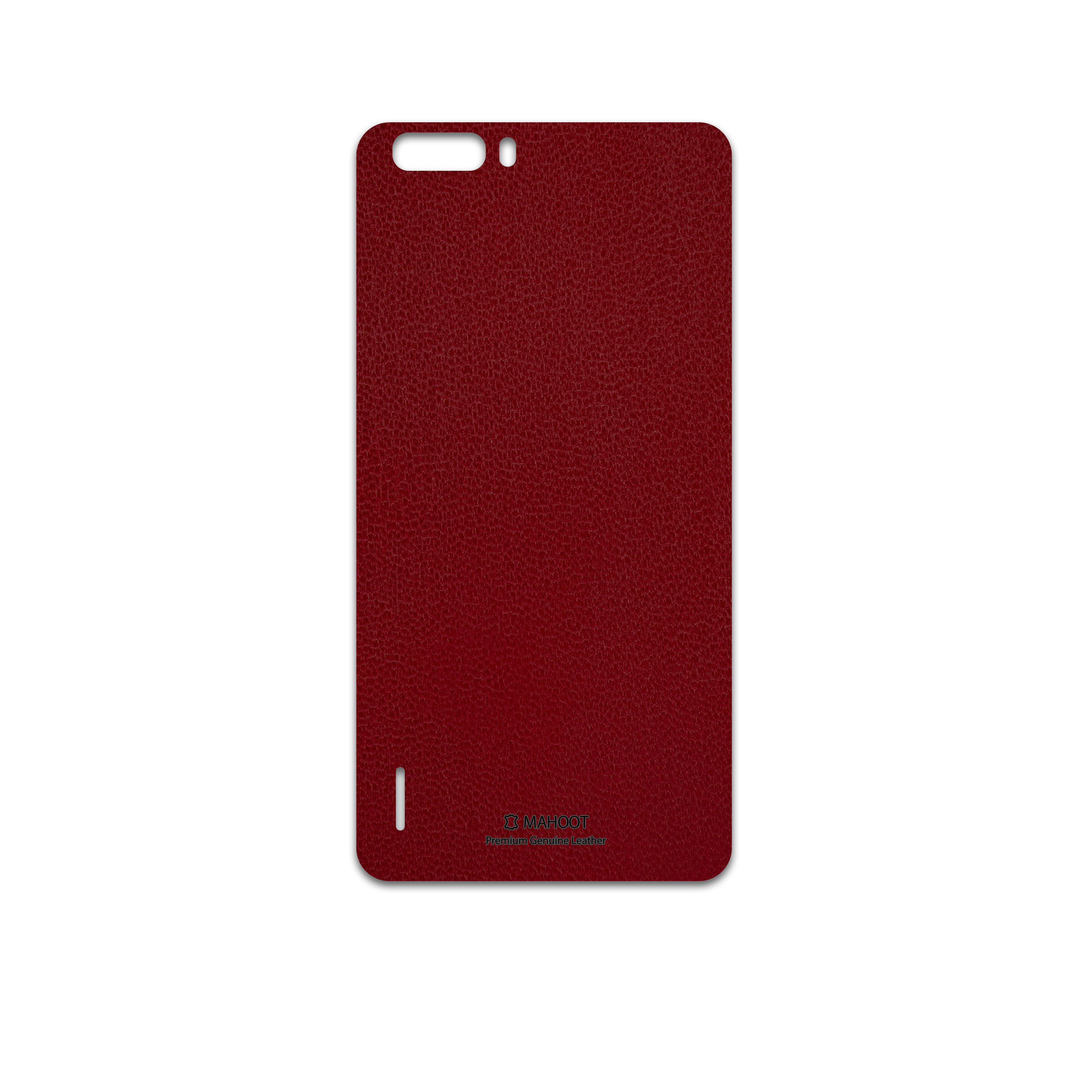 برچسب پوششی ماهوت مدل Red-Leather مناسب برای گوشی موبایل آنر 6 Plus