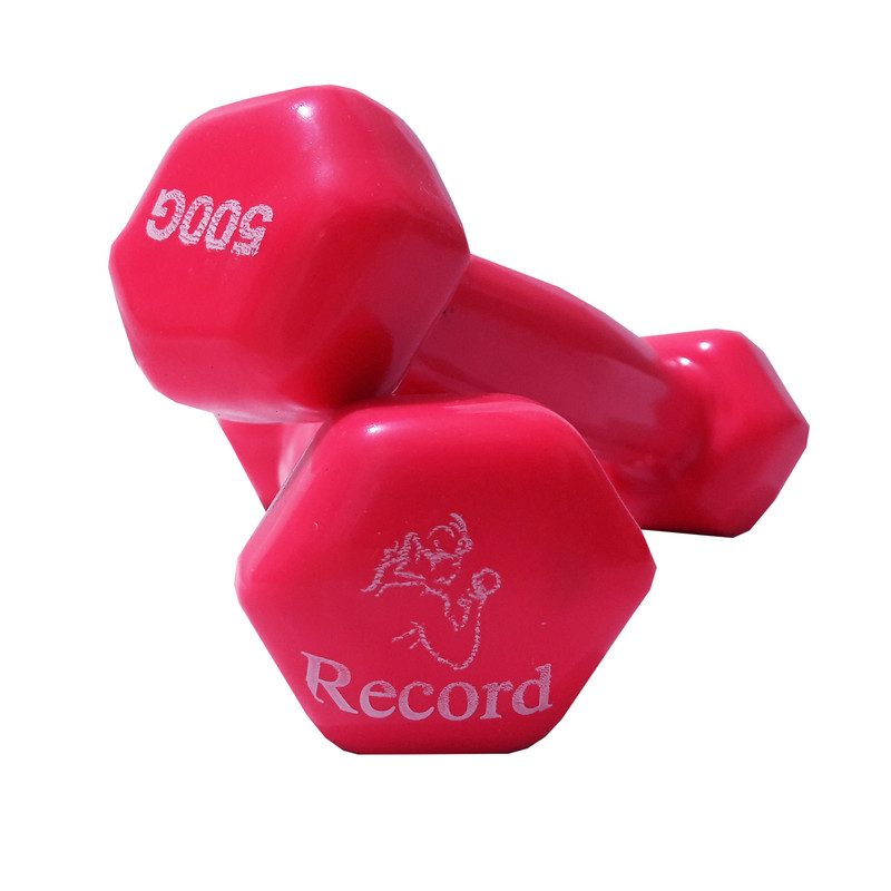 دمبل شش ضلعی 0.5 کیلوگرمی رکورد کد 2 بسته 2 عددی | چاوه