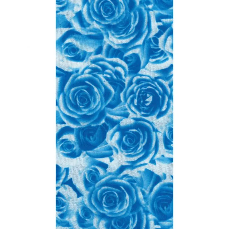 دستمال سر و گردن تابستانی طرح رز آبی