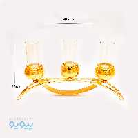 شمعدان سه شعله رومیزی طلایی