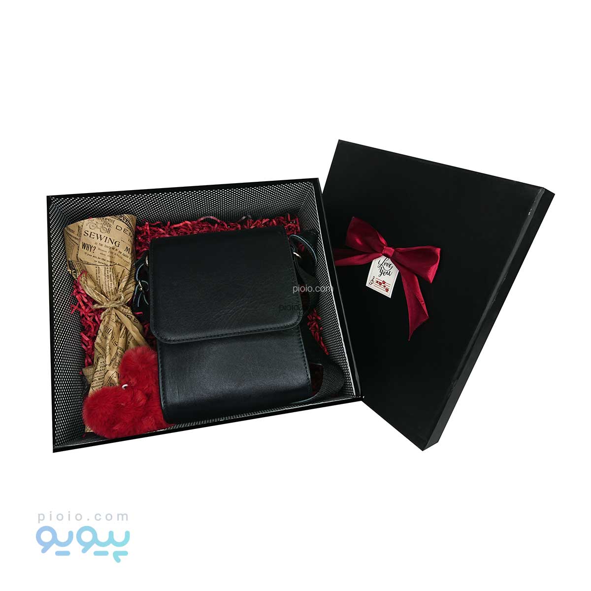 پک ولنتاین با کیف دوشی چرم طبیعی