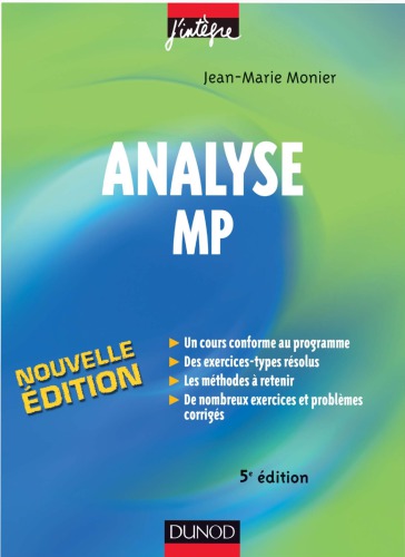خرید و دانلود نسخه کامل کتاب Analyse MP : cours, méthodes et exercices corrigés