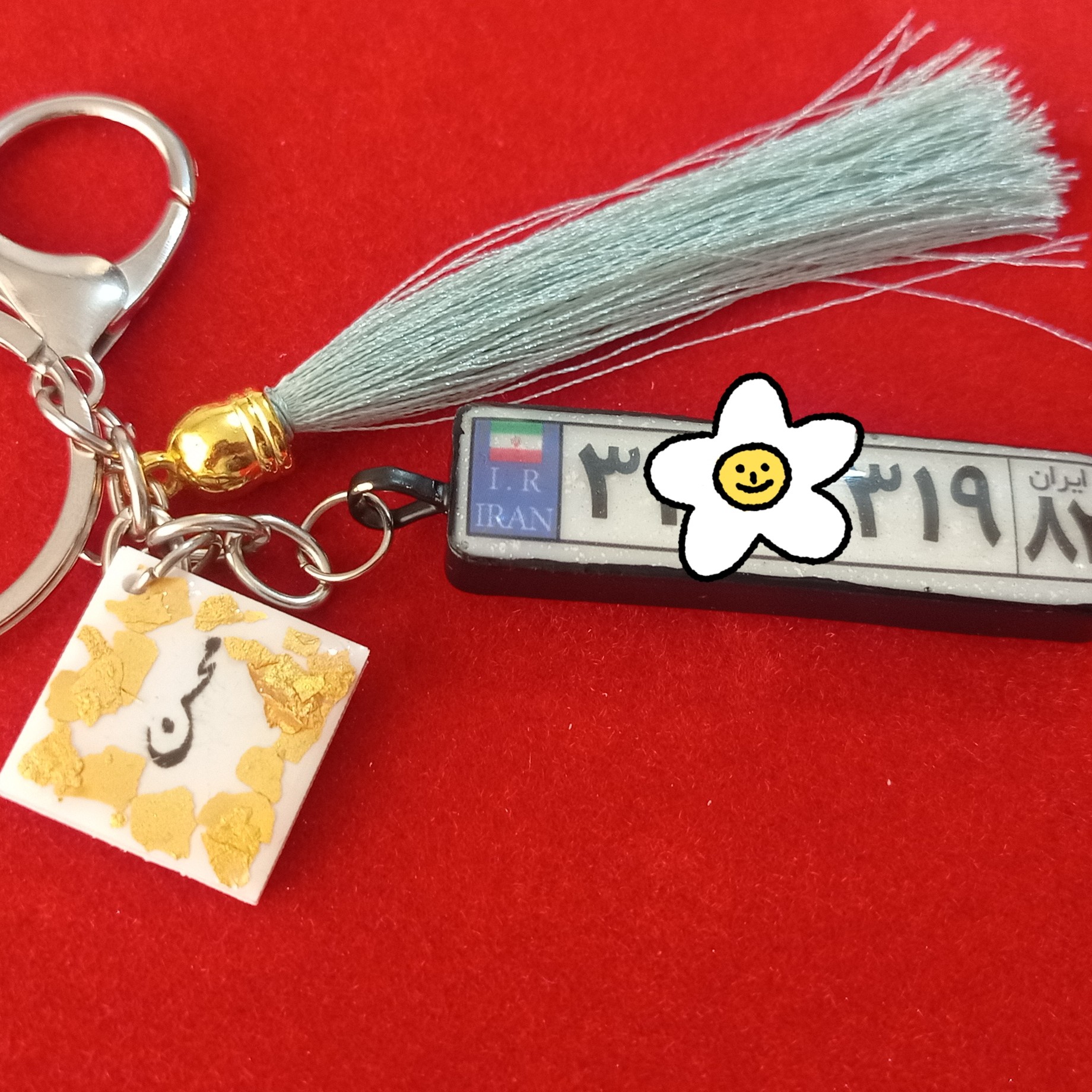 جاسوئیچی رزینی پلاک خودرو.رنگ ثابت.مناسب برای هدیه دادن 