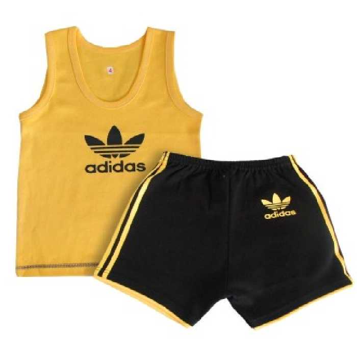 ست لباس بچگانه اسپرت دولو زرد Davalloo