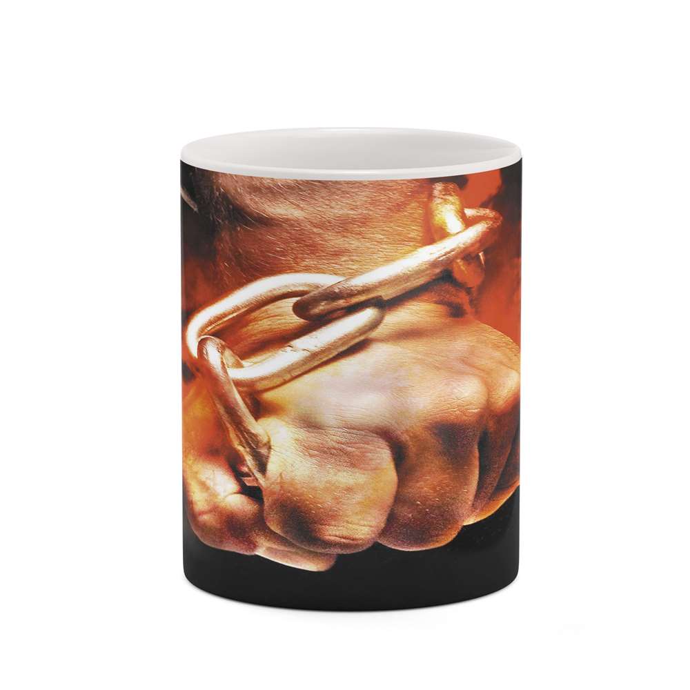 ماگ کاکتی طرح زمینه مشکی فانتزی مدل mgh19564