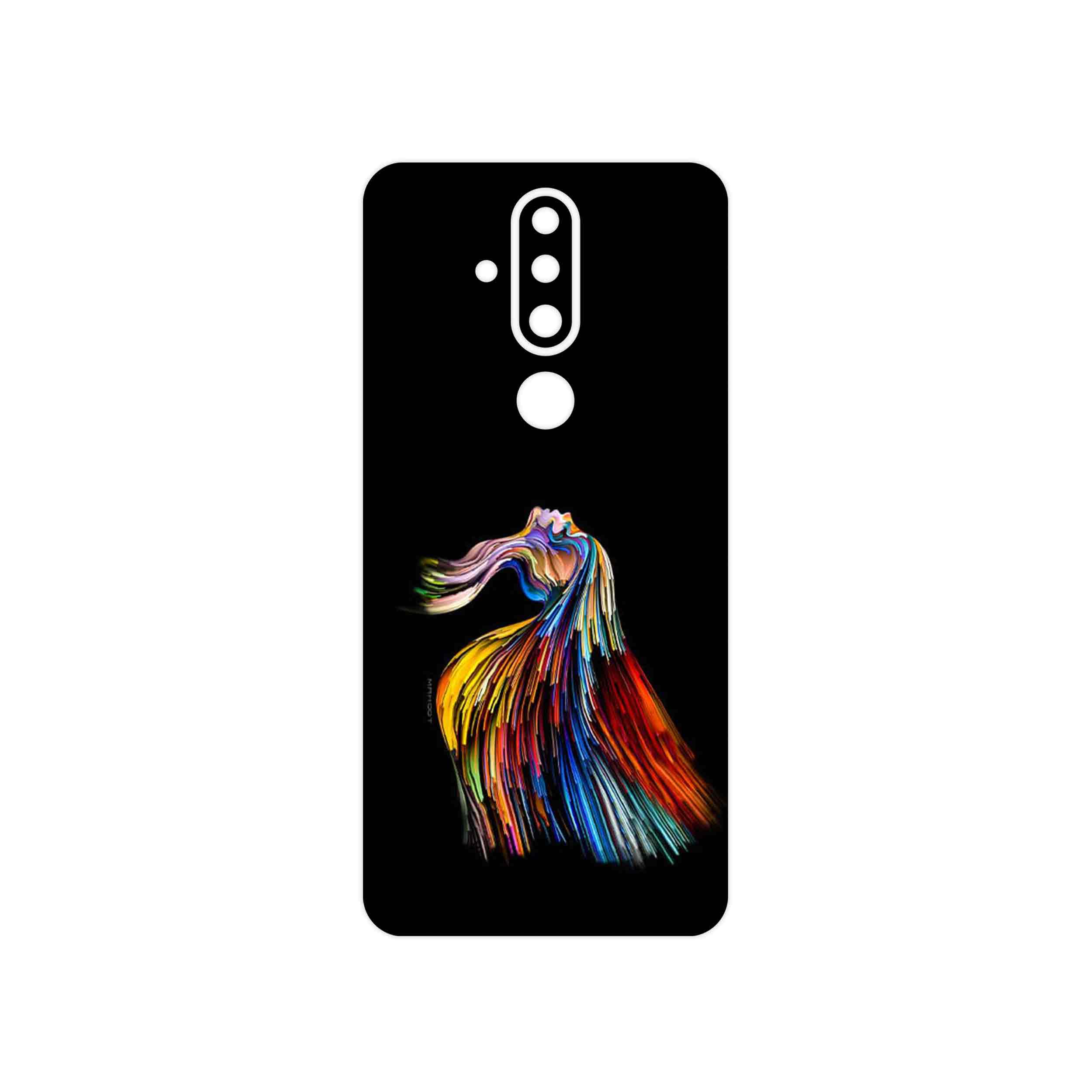 برچسب پوششی ماهوت مدل Rainbow Hair Digital Art مناسب برای گوشی موبایل نوکیا X71