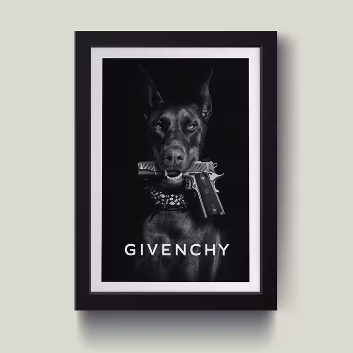 تابلو مدل Dobermann GIVENCHY کد S2403-b