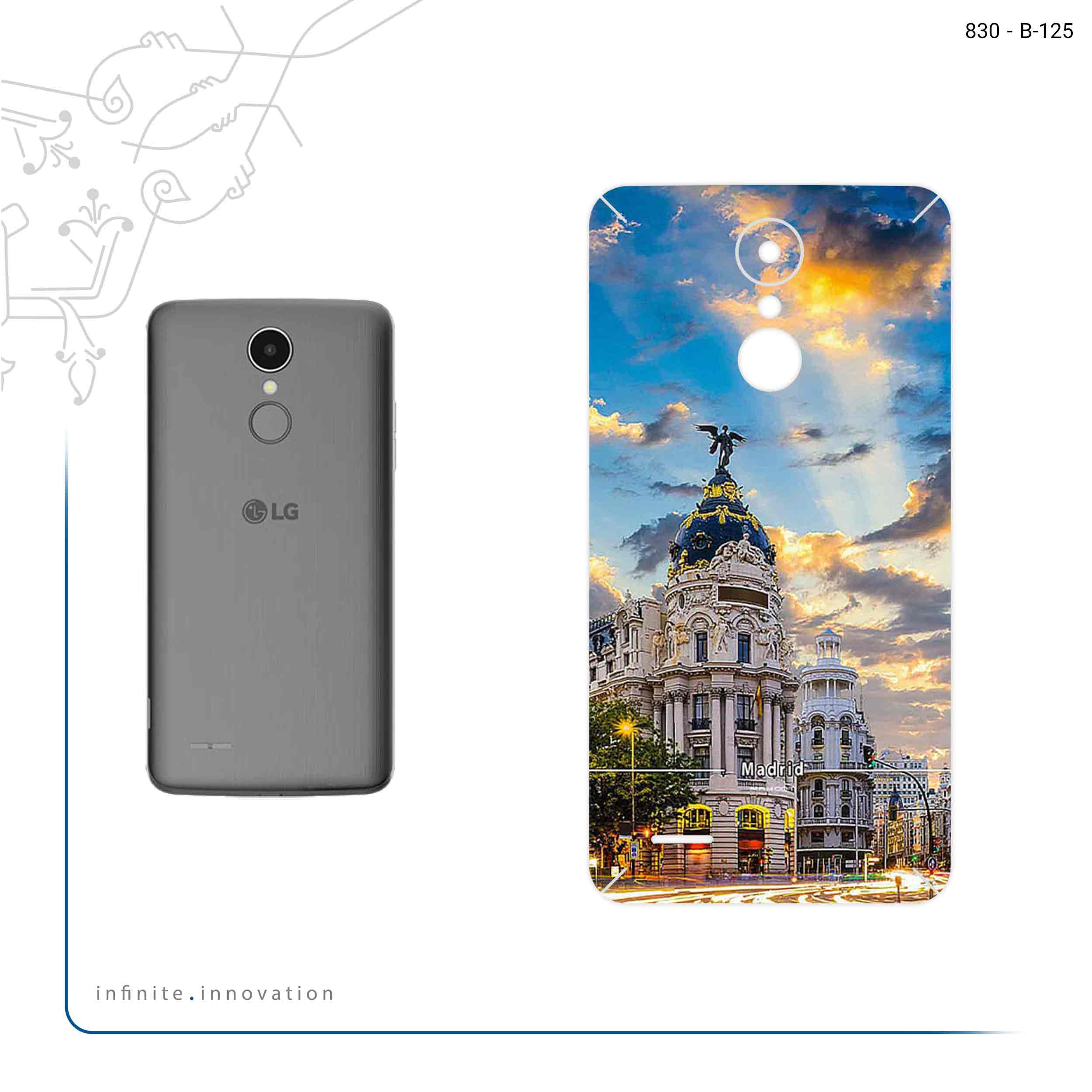 برچسب پوششی ماهوت مدل City of Madrid مناسب برای گوشی موبایل ال جی K8 2017