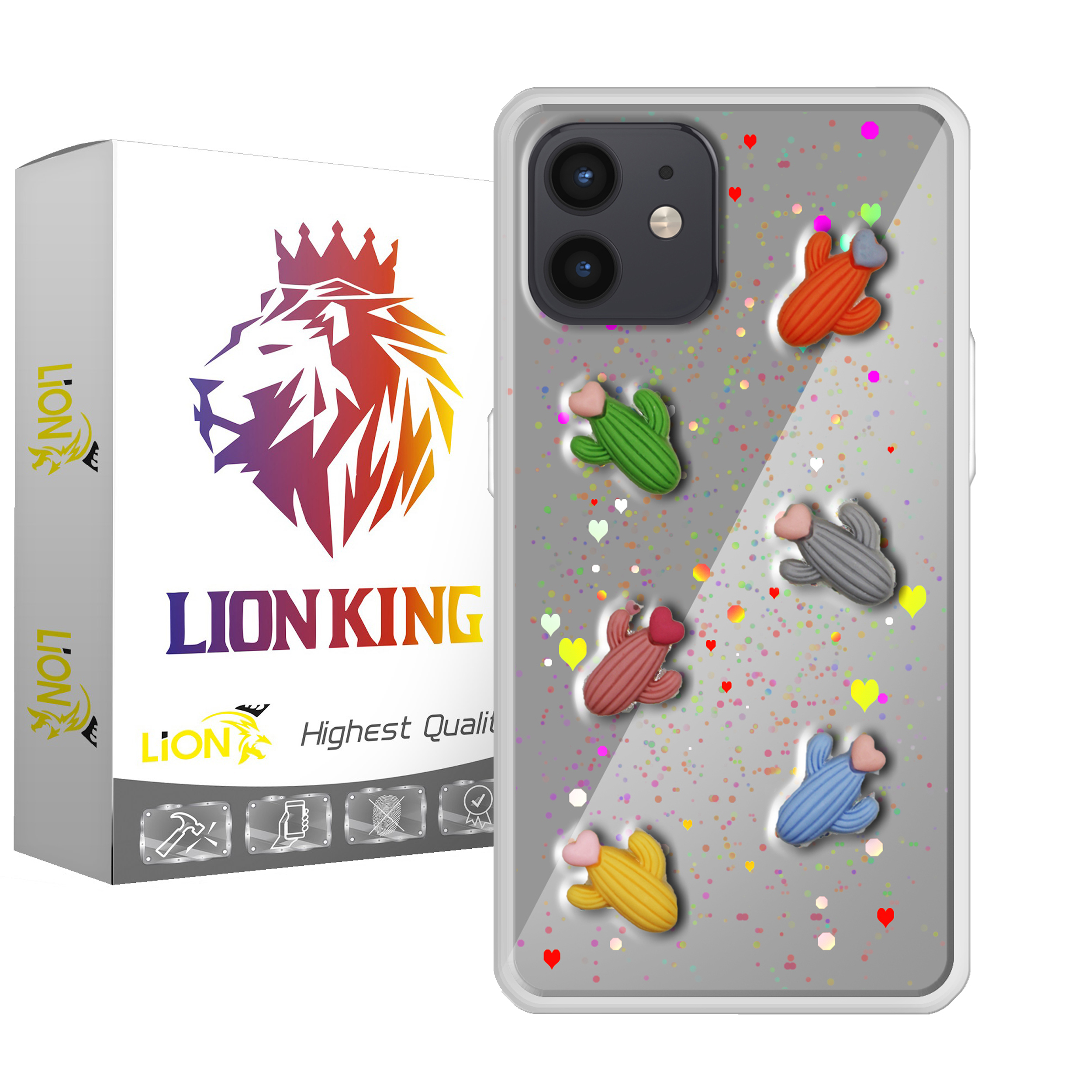کاور لاین کینگ مدل kaktoosghalbdar مناسب برای گوشی موبایل اپل iPhone 12 / 12 Pro