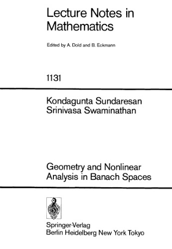 خرید و دانلود نسخه کامل کتاب Geometry and Nonlinear Analysis in Banach Spaces