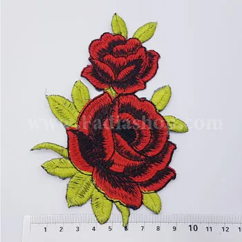 تکه دوزی حرارتی گل رز 693