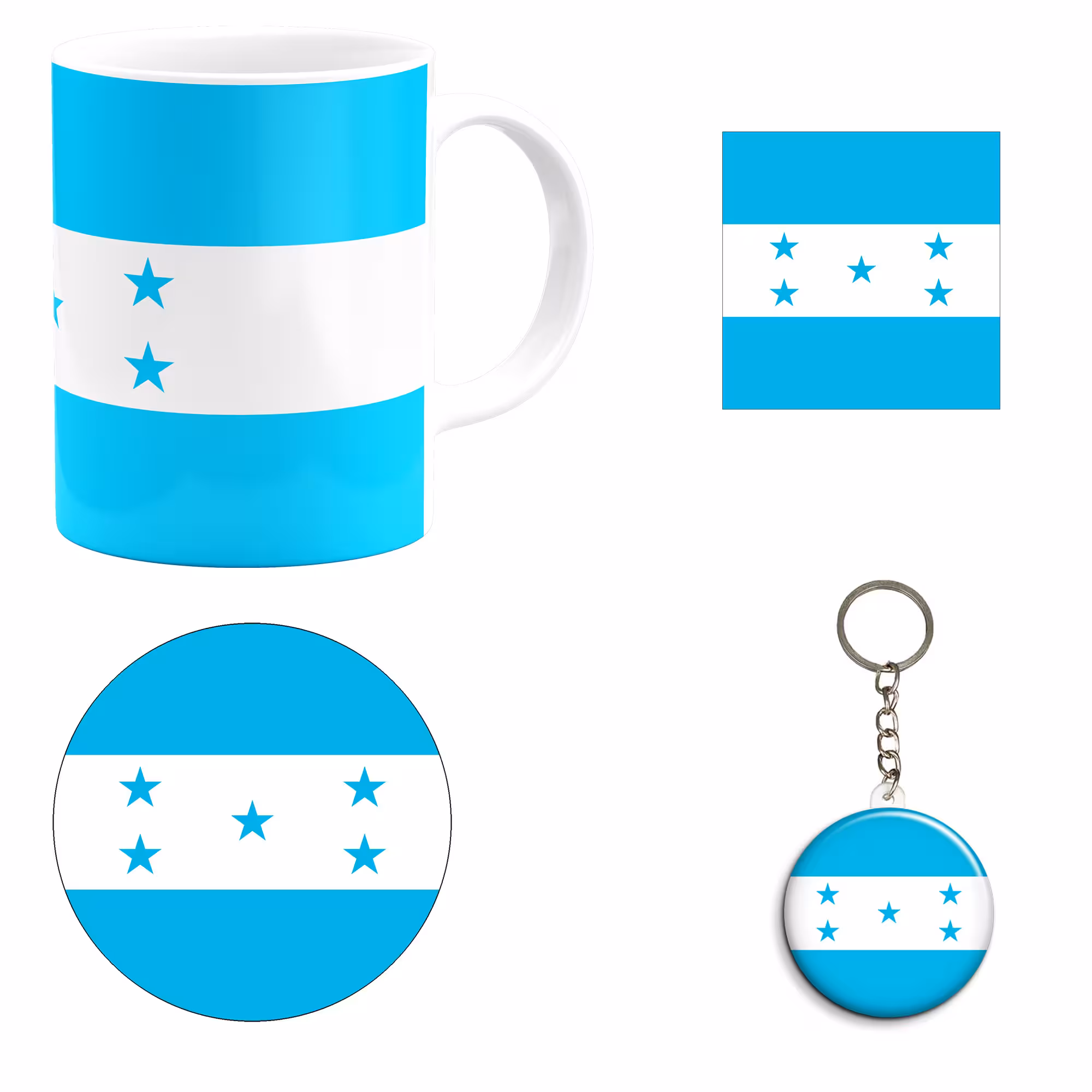 ست هدیه ماگ طرح پرچم هندوراس مدل Honduras کد M1