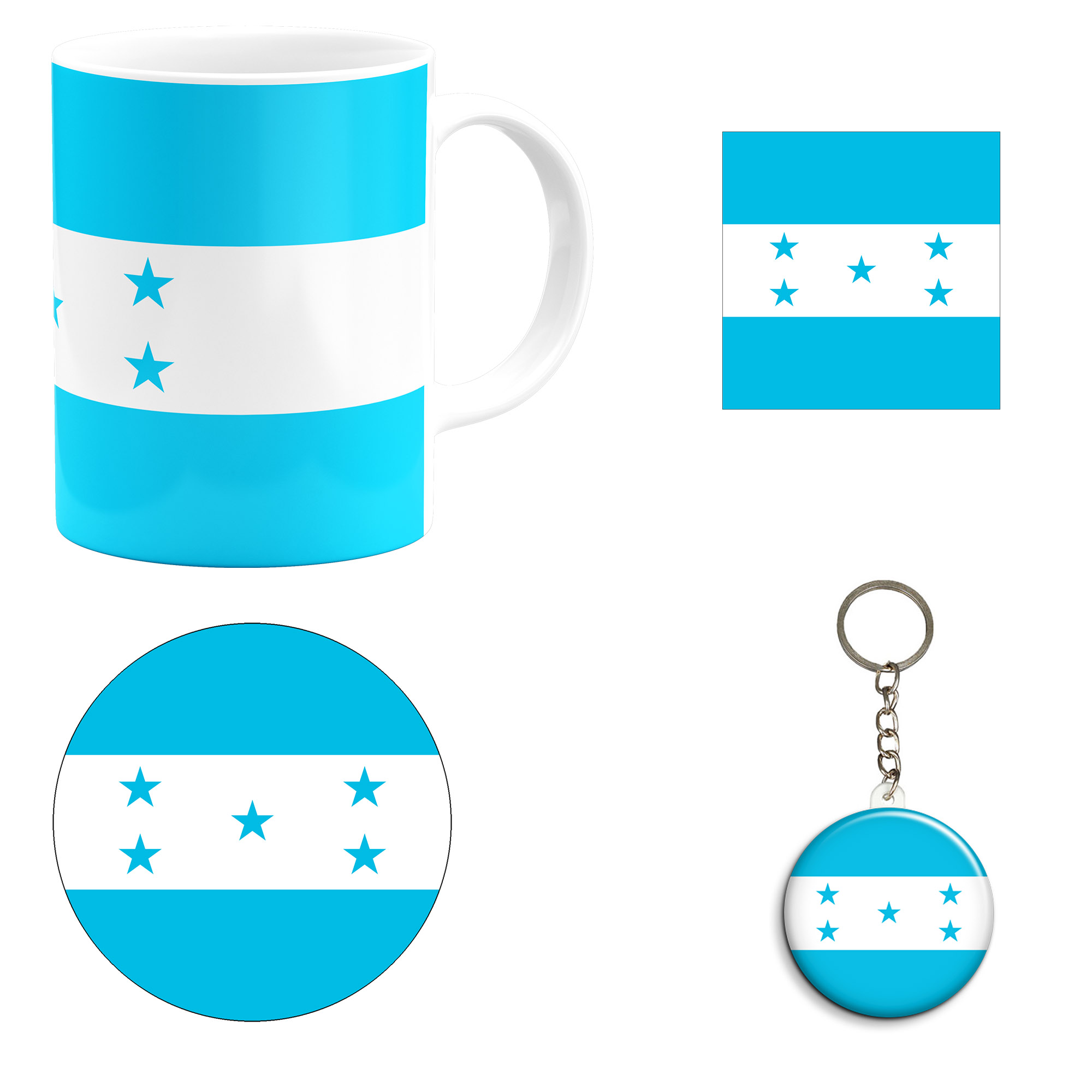 ست هدیه ماگ طرح پرچم هندوراس مدل Honduras کد M1