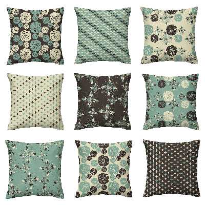 کاور کوسن طرح گل و ستاره کد set 101 مجموعه 9 عددی