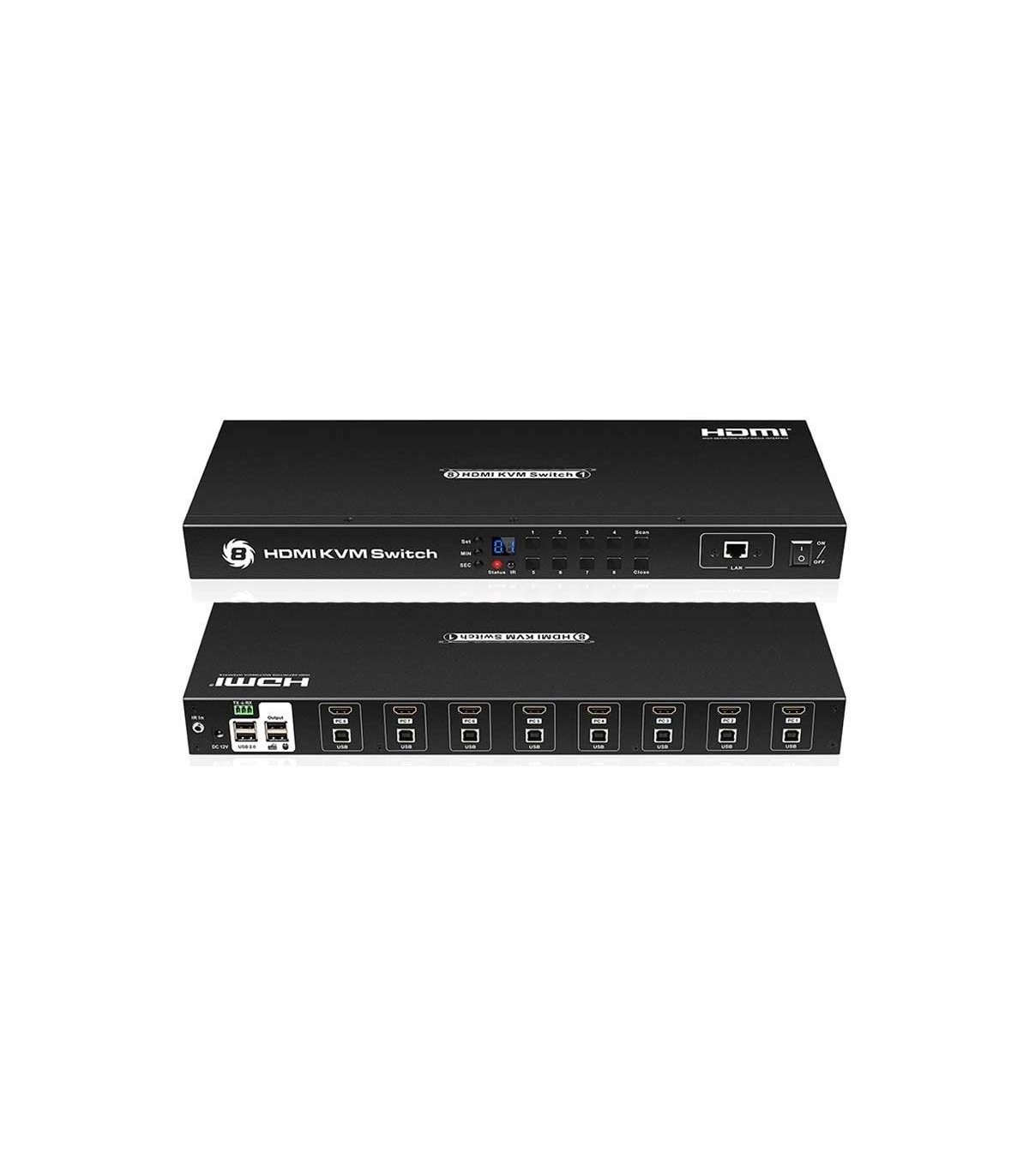 کی وی ام سوئیچ 8 پورت HDMI لایمستون LS-HK0801