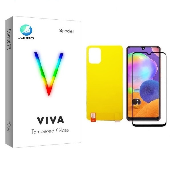 محافظ صفحه نمایش جانبو مدل FUL مناسب برای گوشی موبایل Galaxy A31 به همراه محافظ پشت گوشی | کالا برتری