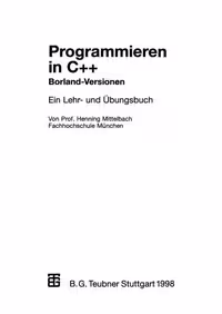 خرید و دانلود نسخه کامل کتاب Programmieren in C   Borland-Versionen: Ein Lehr- und Übungsbuch