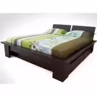 تخت خواب دو نفره تهران فرم  مدل B1                     سایز 160cm   گردویی