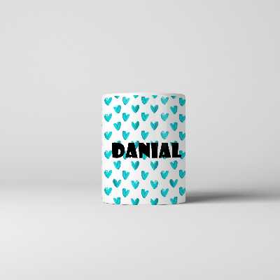 ماگ طرح اسم دانیال مدل قلب کد 1256