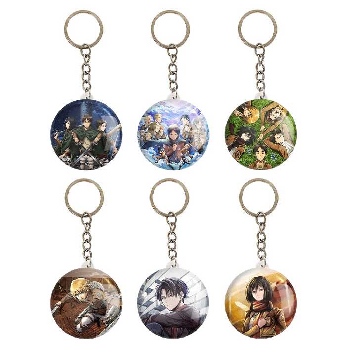 جاکلیدی خندالو مدل انیمه اتک آن تایتان کد 322A مجموعه 6 عددی