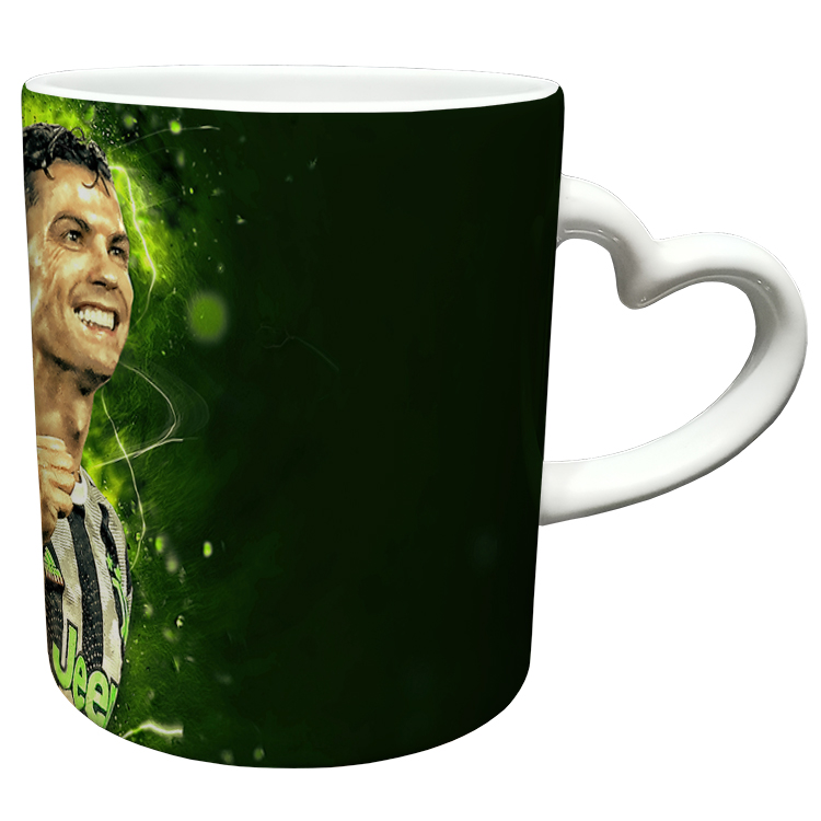 ماگ مدل دسته قلبی طرح رونالدو کد 73