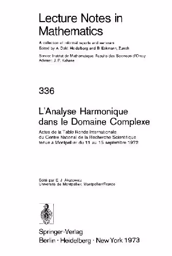 خرید و دانلود نسخه کامل کتاب L'Analyse Harmonique Dans Le Domaine Complexe