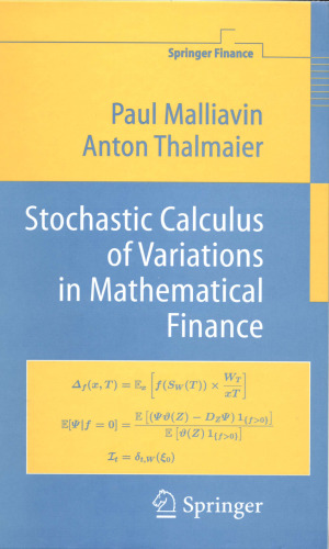 خرید و دانلود نسخه کامل کتاب Stochastic calculus of variations in mathematical finance