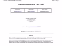 خرید و دانلود نسخه کامل کتاب Concrete Architecture of the Linux Kernel