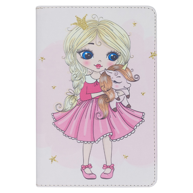 کیف کلاسوری مدل دختر و یونی کورن - 01 مناسب برای تبلت سامسونگ Galaxy Tab A 10.1 2019 T510 / T515 | دیجی قاب دونی