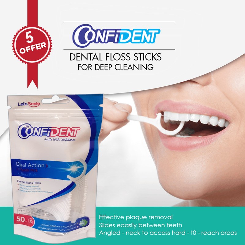 نخ دندان کانفیدنت مدل کمانی 