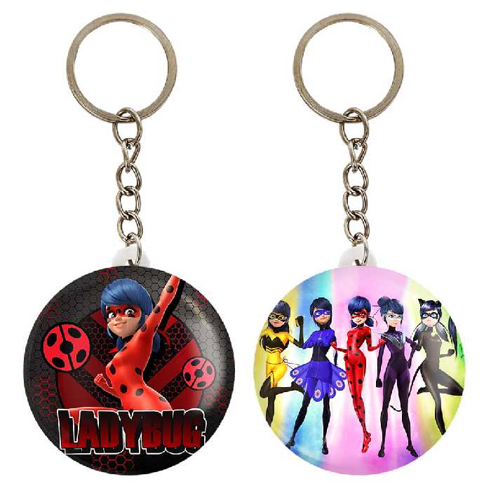 جاکلیدی خندالو مدل دختر کفشدوزکی و پسر گربه ای کد 34373438 مجموعه 2 عددی