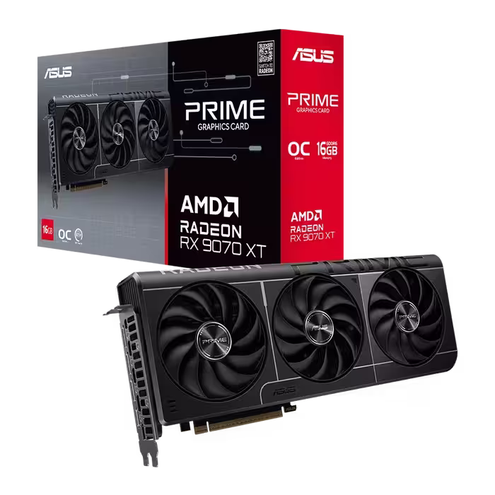 کارت گرافیک ایسوس Asus PRIME RX 9070 XT 16GB OC | فروشگاه گیمینگ تکاف
