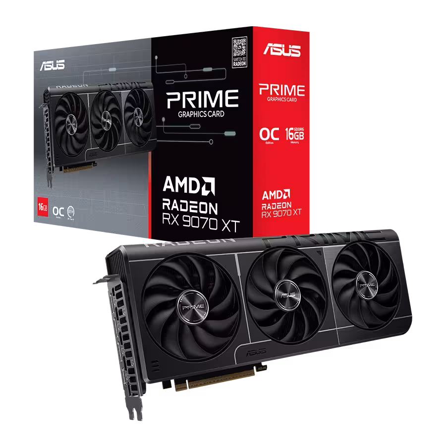 کارت گرافیک ایسوس Asus PRIME RX 9070 XT 16GB OC | فروشگاه گیمینگ تکاف