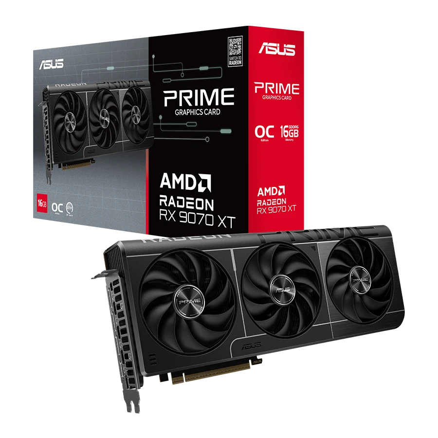 کارت گرافیک ایسوس Asus PRIME RX 9070 XT 16GB OC | فروشگاه گیمینگ تکاف