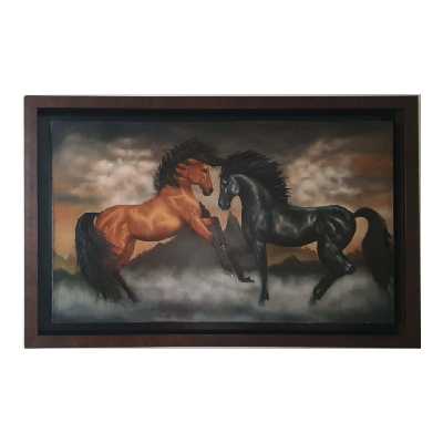 تابلو نقاشی رنگ روغن مدل اسب