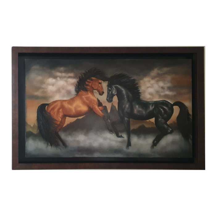 تابلو نقاشی رنگ روغن مدل اسب
